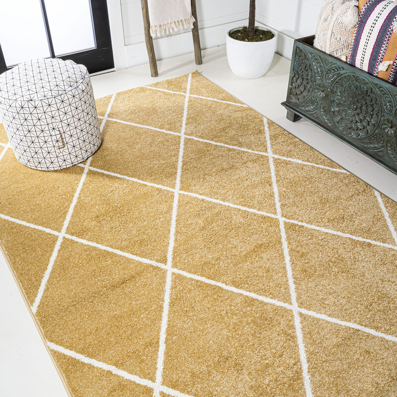 Cole Minimalist Diamond Trellis Area Rug