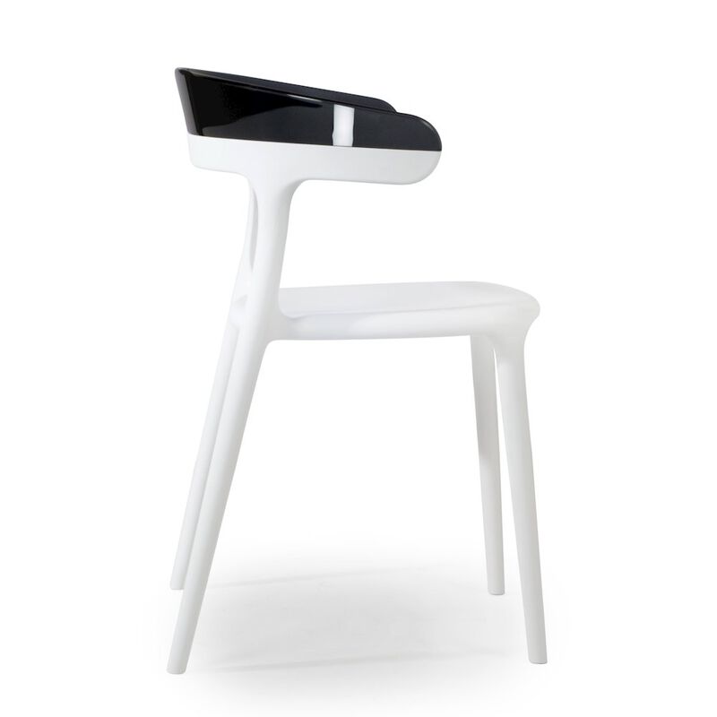Omax Decor Mia Resin Patio Dining Chair in White - (Set of 2)