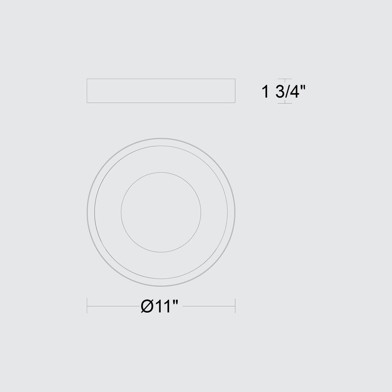 Stellar 11 inch Black  LED Flush Mount image number 6