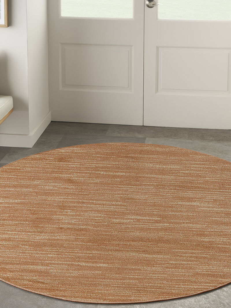 Nourison Essentials NRE01 Rust 4' x Round Rug image number 6