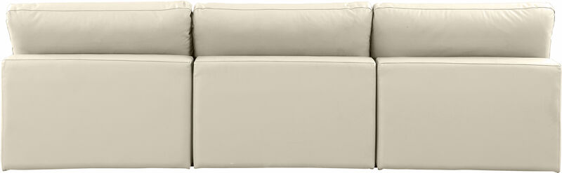 Meridian Furniture Comfy Cream Vegan Leather Modular Sofa image number 2
