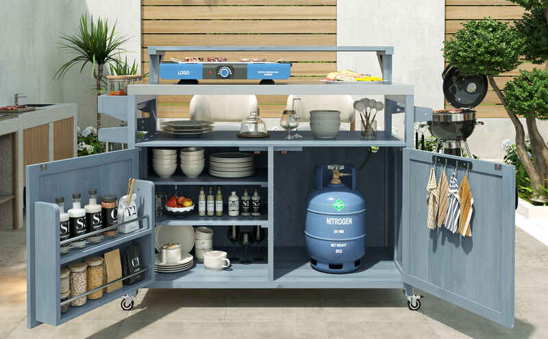 TATEUS Outdoor Bar Cart image number 4
