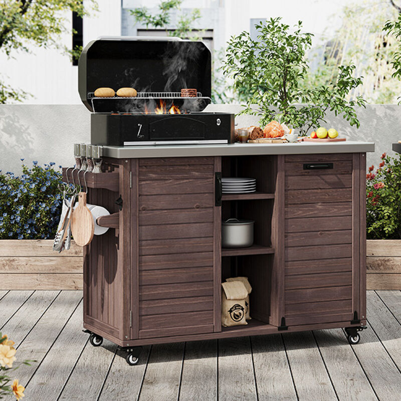 Large Outdoor Kitchen Island image number 7