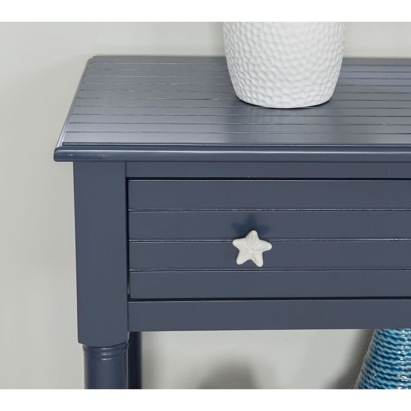 Linon Seaboard Accent Table Navy image number 4