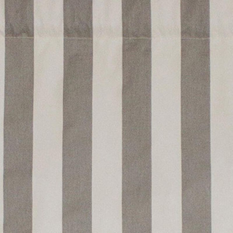 Awning Style Stripe Design 3" Rod Pocket Valance 50" x 17" Gray by RLF Home