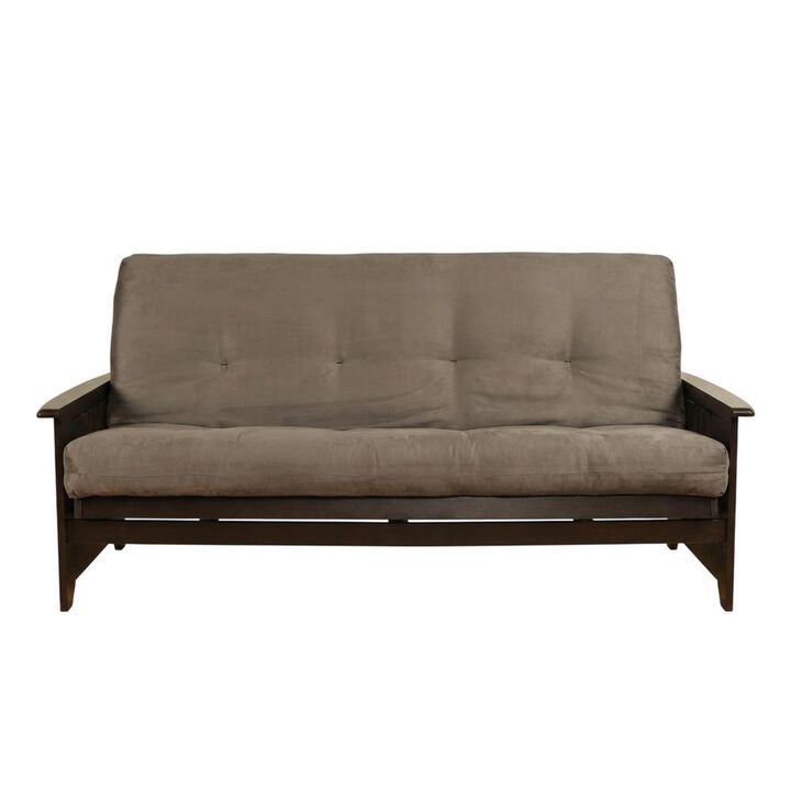 Phoenix Frame-Espresso Finish-Suede Gray Mattress