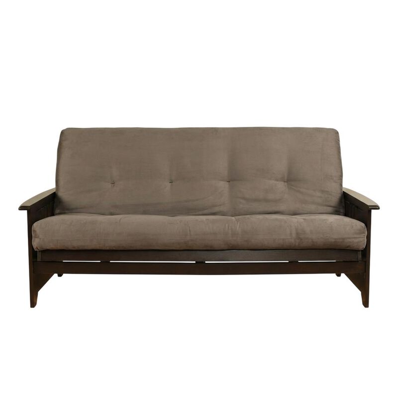 Phoenix Frame-Espresso Finish-Suede Gray Mattress image number 0