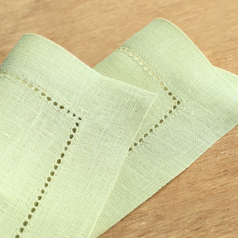 Linen Cocktail Napkins - Classic Hemstitch image number 2