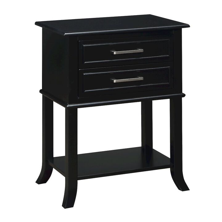Convenience Concepts Sydney 2 Drawer End Table with Shelf