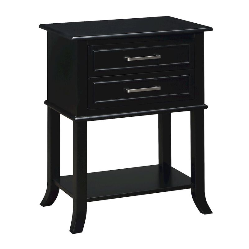 Convenience Concepts Sydney 2 Drawer End Table with Shelf