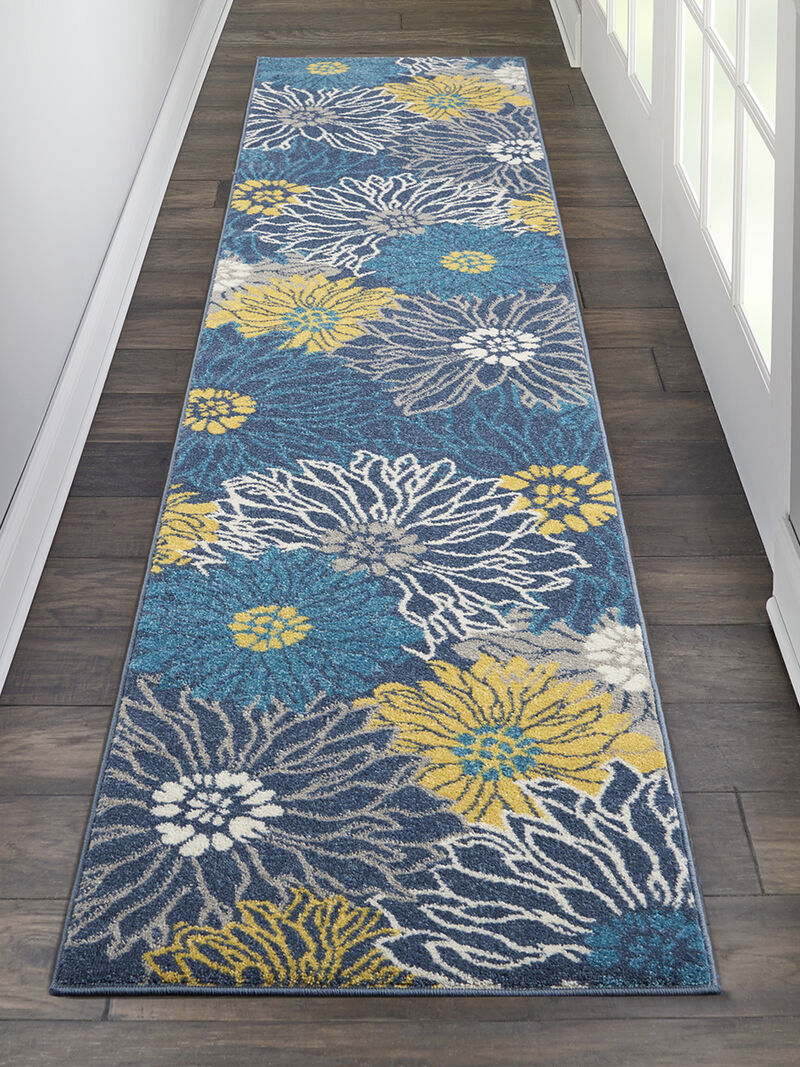 Passion PSN17 Blue 2'2" x 10' Rug image number 6