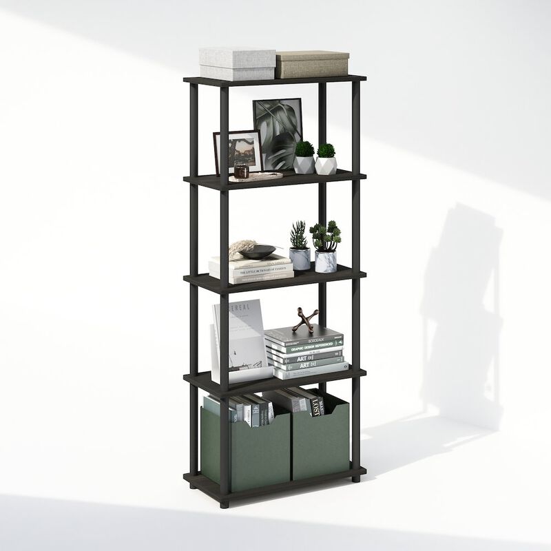 Turn-N-Tube 5-Tier Multipurpose Compact Display Rack, Shelving Unit, Bookcase