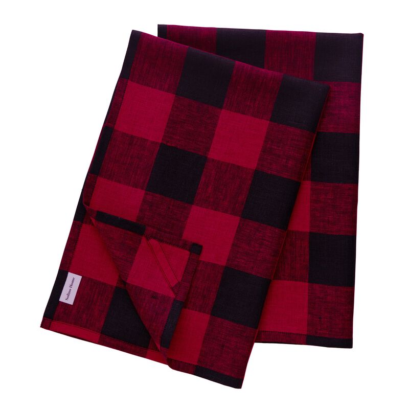 Christmas Linen Kitchen Towels 16.5 x 26.5 in Set of 2 - Buffalo Check, Solino Home