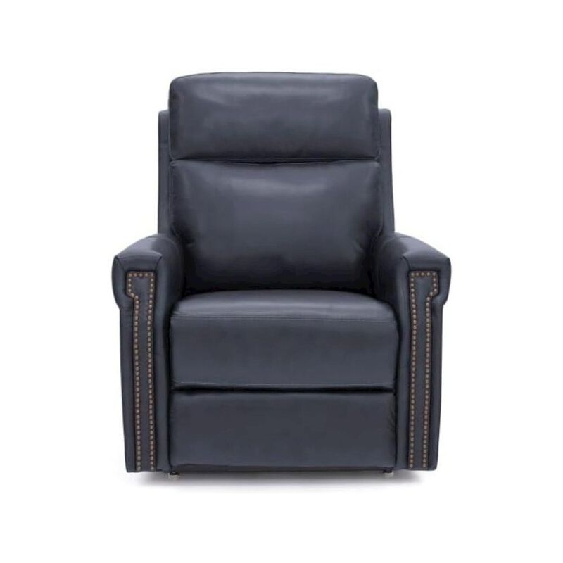 Blue Leather Recliner Chair with Lift, Heat, Power Headrest, and USB image number 3