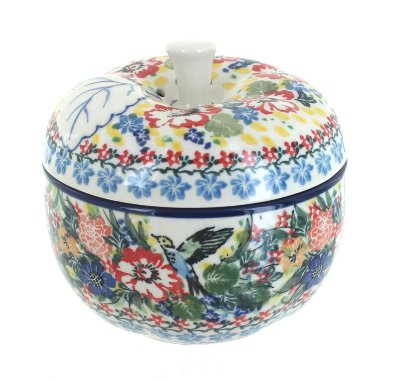 Blue Rose Polish Pottery Harvest Bounty Apple Baker