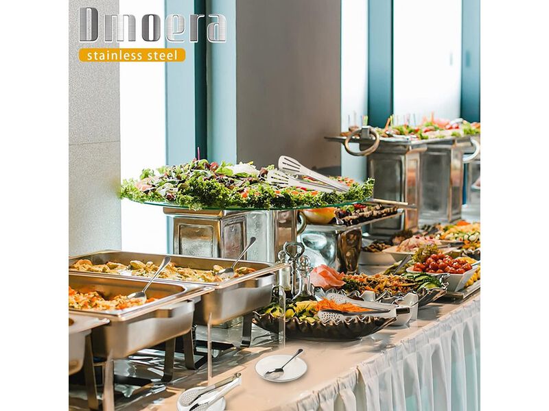 Dmoera 8 Pieces Stainless Steel Flatware Serving Utensils