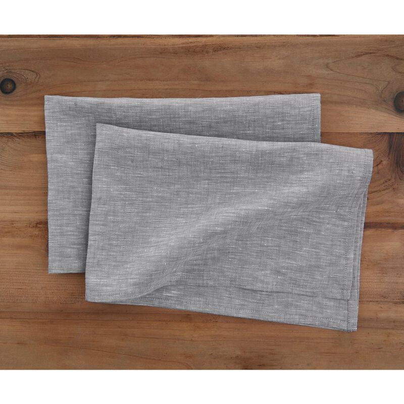 Solino Home Kitchen Linen 100% Linen Kitchen Towels &ndash; Set of 2, 17 x 26 in, Machine Washable, Holiday and Everyday Dining