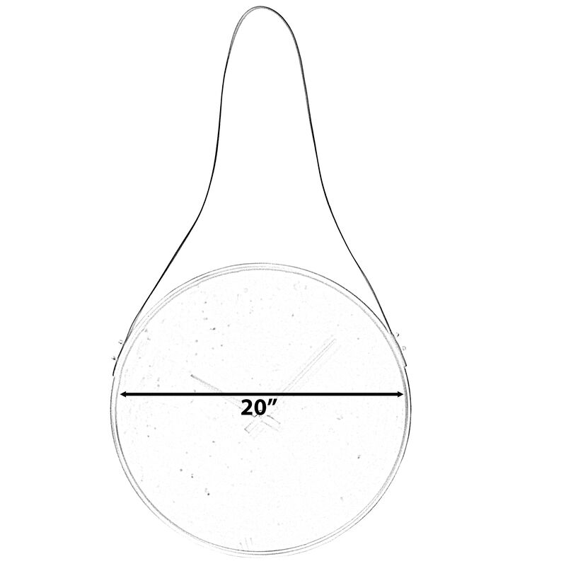 Decorative Contemporary Metal Wall Clock Marble Look Face, Gold Rim and Handles with Hanging Band, for Dining, Living Room, or Kitchen