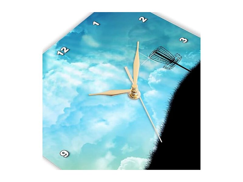 Basket Hill Silhouette Frisbee Disc Golf Wall Clock 15 Inch Home Decor image number 3