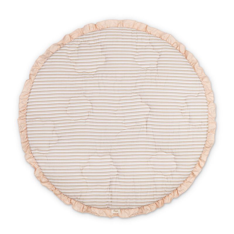 Violet Floral Ruffle Quilted Baby Play Mat image number 2