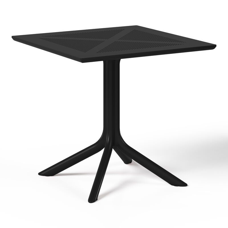 WestinTrends 31.5" Square Plastic Outdoor Patio Dining Table for 4