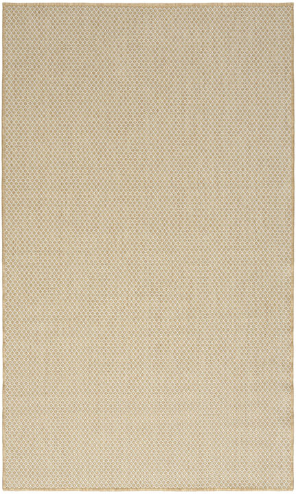 HomeRoots 3' X 5' Natural And Ivory Geometric Indoor Outdoor Area Rug