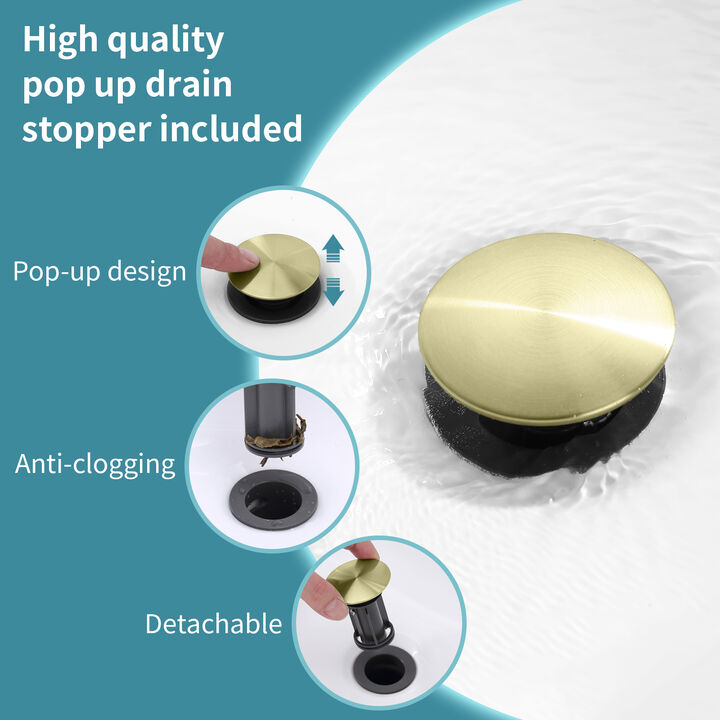 Centerset Vanity Sink Faucet Swan Design with Dual Handles and Supply Hoses