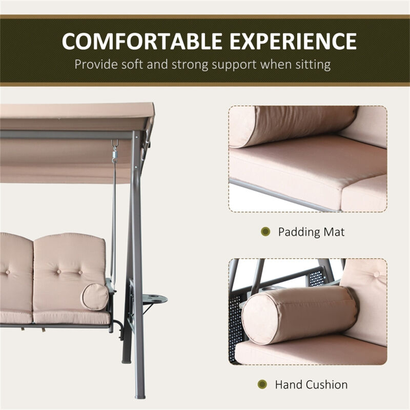 Comfortable Outdoor Swing Chair for Two with Sturdy Frame