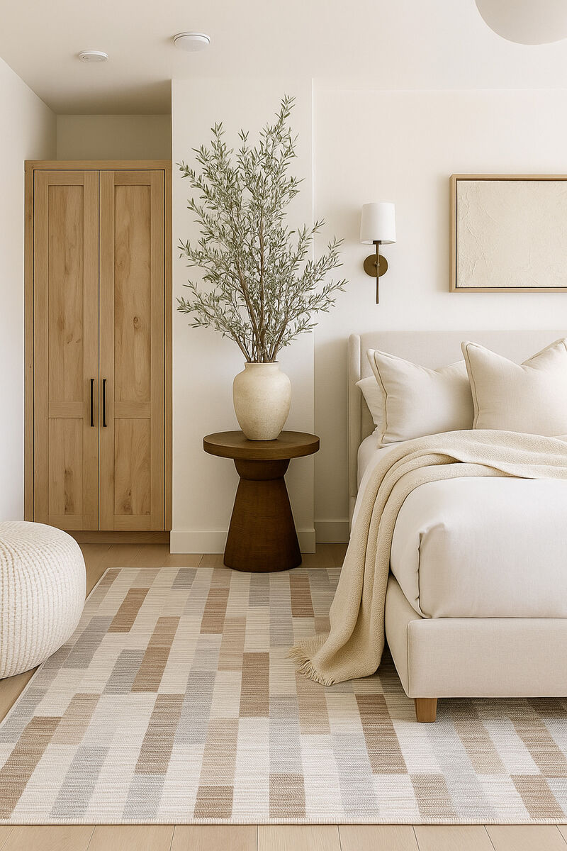 Rug Branch Rune Contemporary Abstract Beige Brown Indoor Area Rug