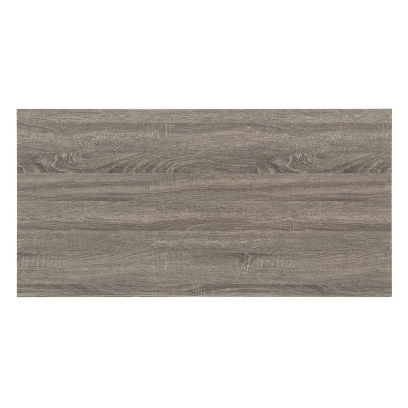 Gray Wood Desk with Storage &ndash; Compact Computer Desk and Work Table image number 3