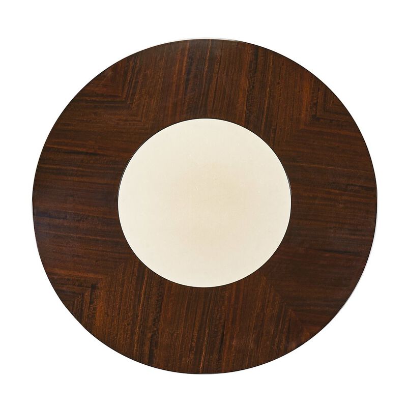 Michael Amini Paris Chic 48" Round Dining Table - Espresso image number 1