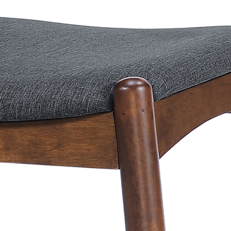 Merax Set of 2 Rubberwood Dining Chairs - Ergonomic Backrest with Thick Comfort Cushions, Solid Wood Kitchen Side Chairs