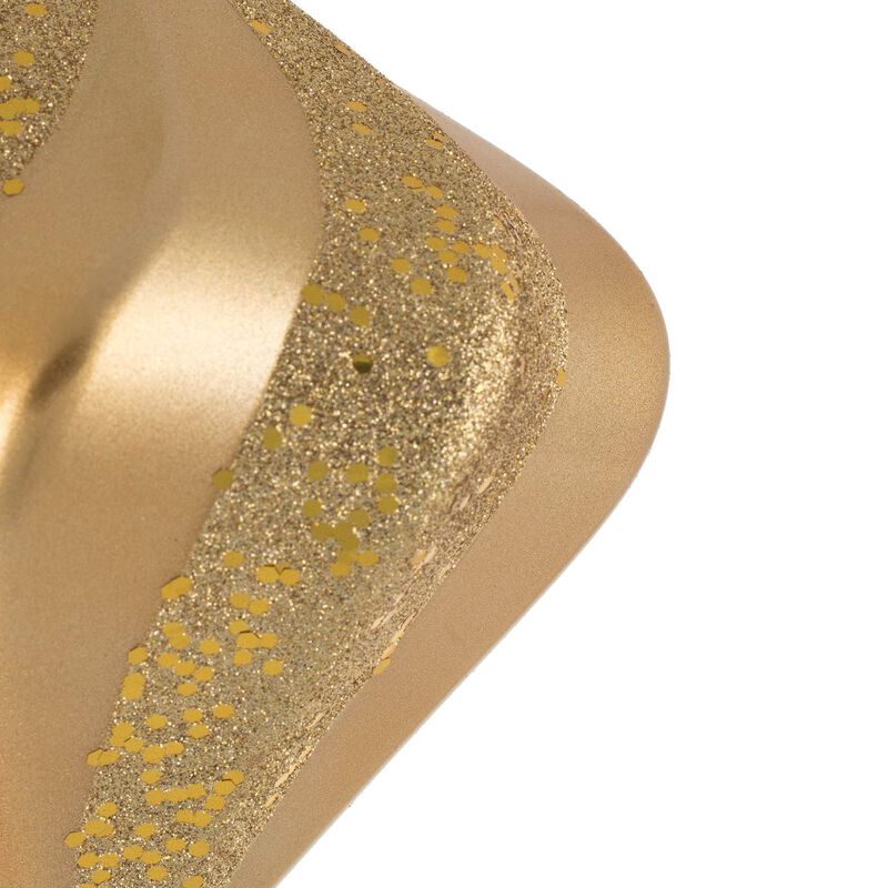 Vickerman 6" Copper Gold Swirl Diamond UV Candy Christmas Ornament, Set of 3 image number 2