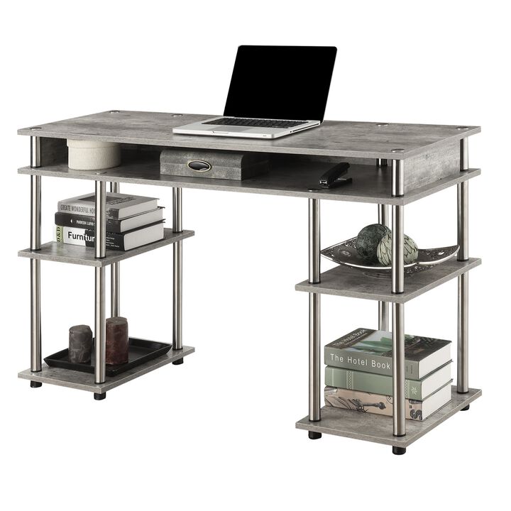 Designs2Go No Tools Student Desk with Shelves