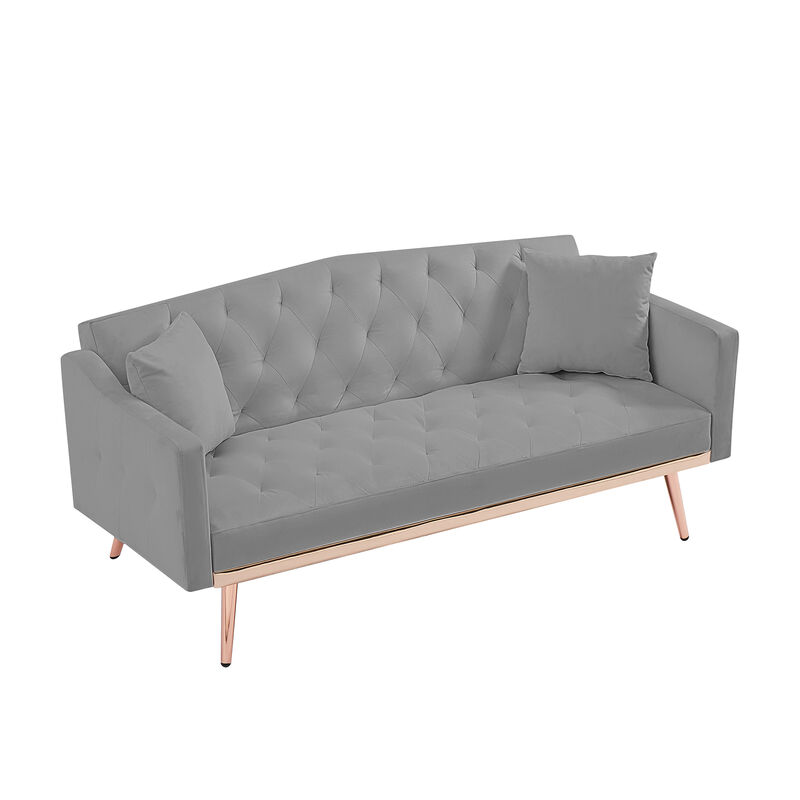 Velvet Sofa Bed - Comfortable and Stylish Convertible Couch for Small Spaces Sleeper Sofa image number 5