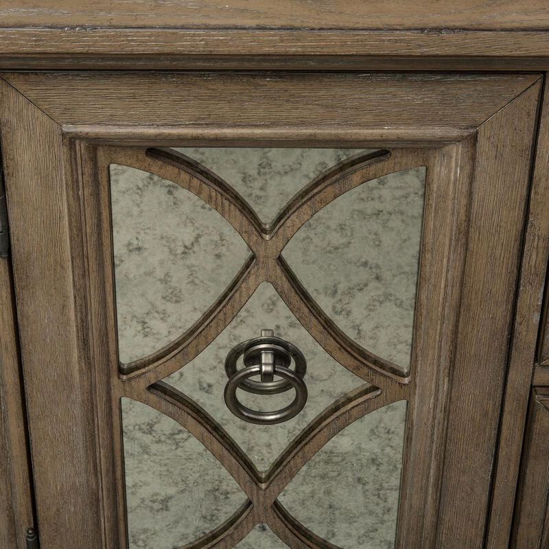 Liberty Furniture Simply Elegant Credenza & Hutch Set in Heathered Taupe image number 5
