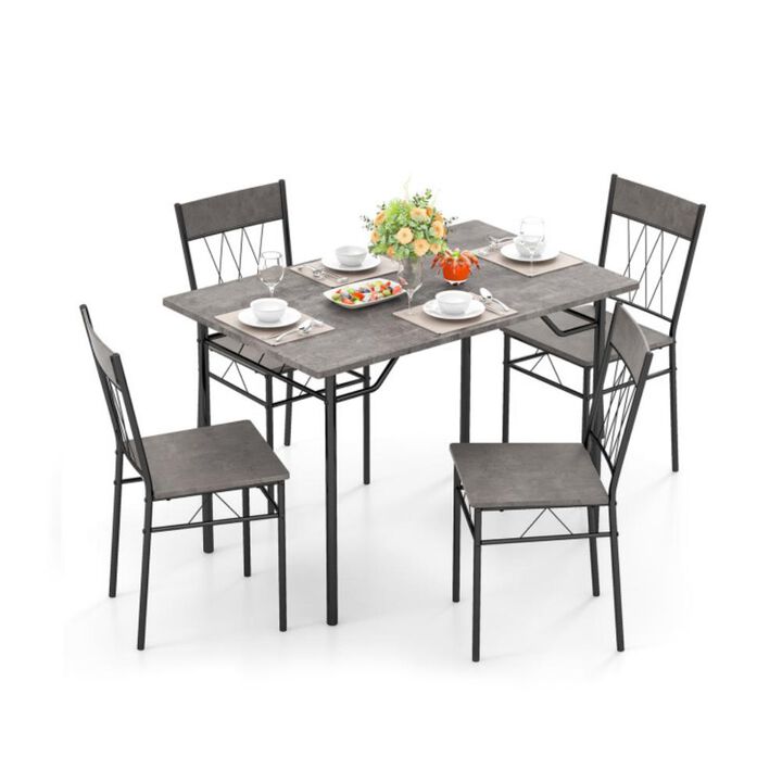 5-Piece Dining Table Set for 4 with Kitchen Table and 4 Dining Chairs