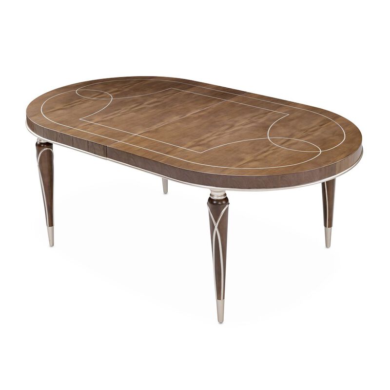 Michael Amini Villa&nbsp;Cherie Oval Dining Table - Hazelnut
