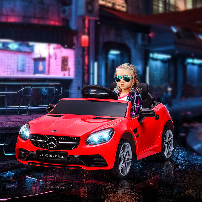 BreeBe Mercedes SLC 300 Licensed Kids Electric Car with Remote Control, 12V Battery Powered Kids Ride on Car with Music, Lights image number 3