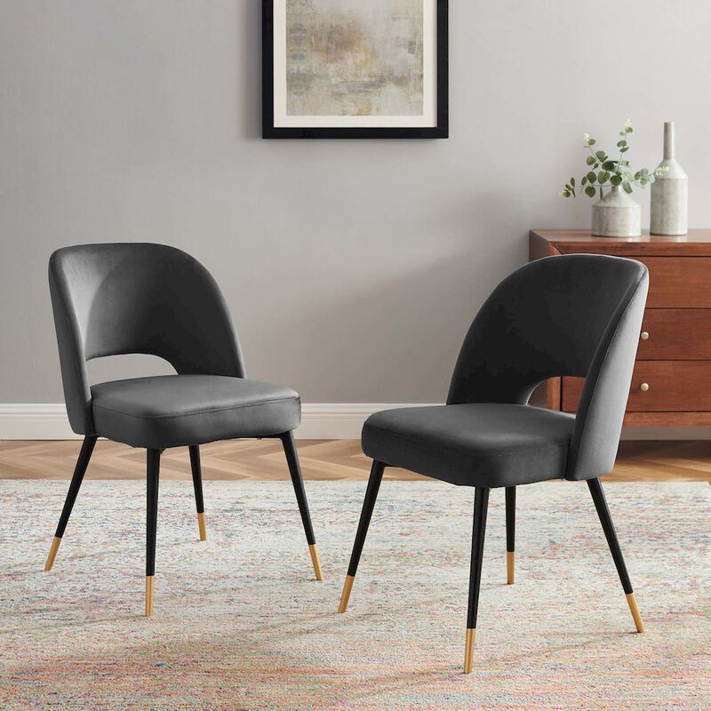 Rouse Performance Velvet Dining Side Chairs Set of 2 image number 4