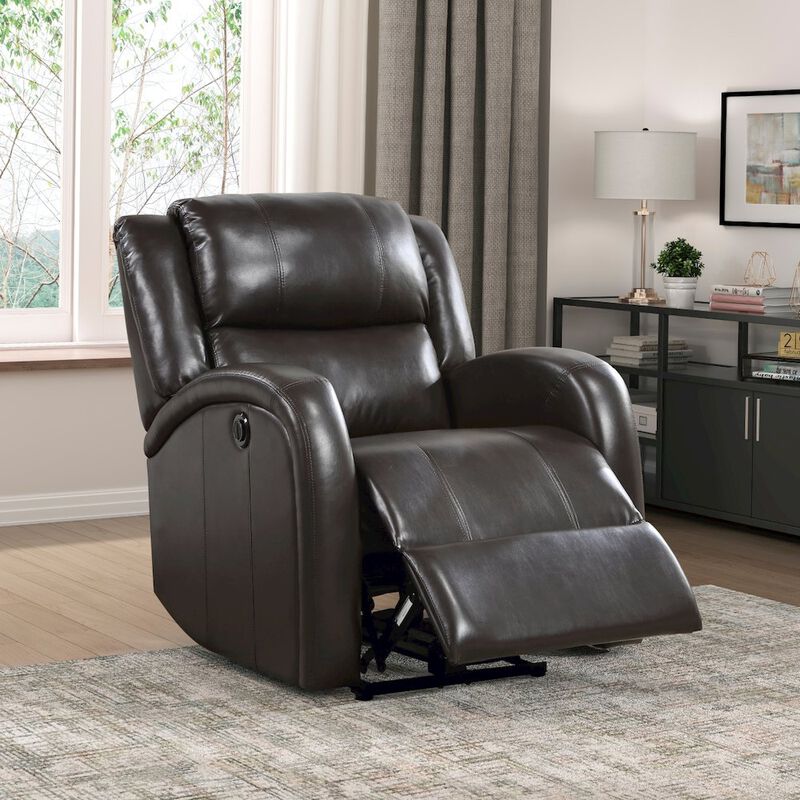 Lexicon Foxcroft Faux Leather Power Reclining Chair