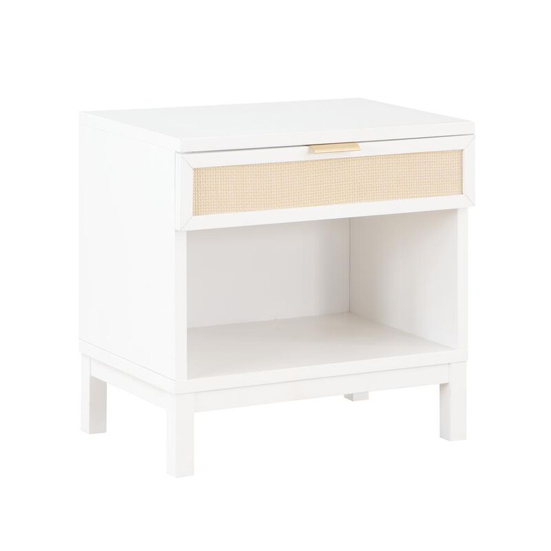 Comfort Pointe Bayport Cane 1 Drawer Nightstand