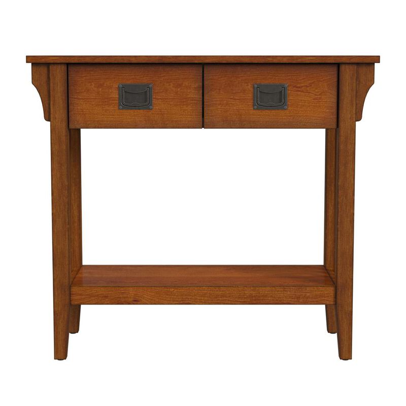 Butler Specialty Larina Burl 2- Drawer Console Table, Medium Brown