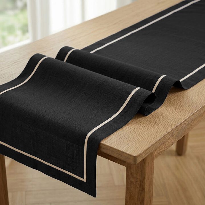 Linen Table Runner for Dining Table, Holiday and Everyday Table Decor - Kensington