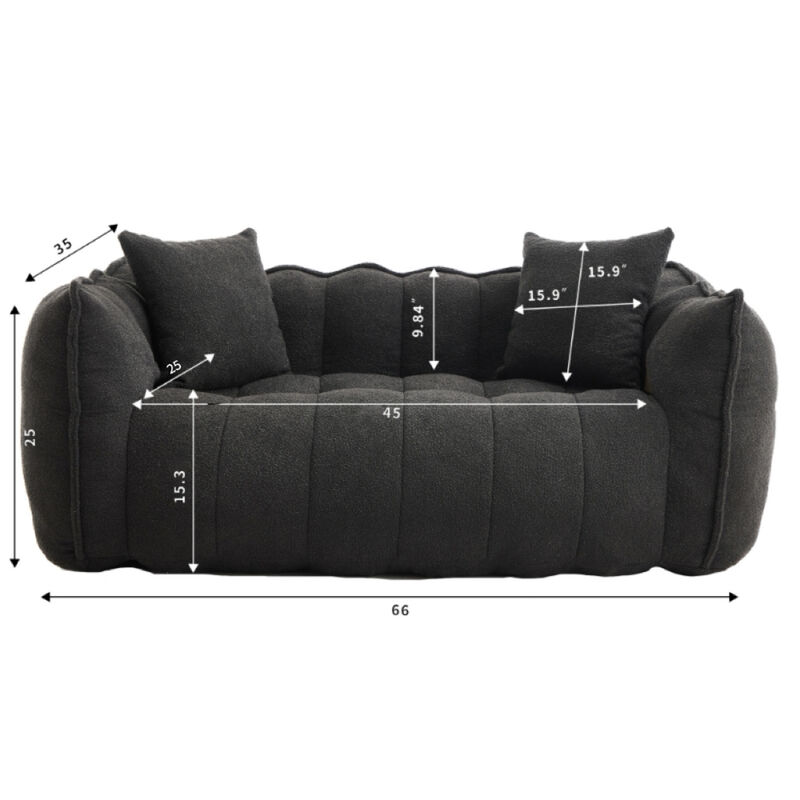 Large Square Beanbag Chair image number 2