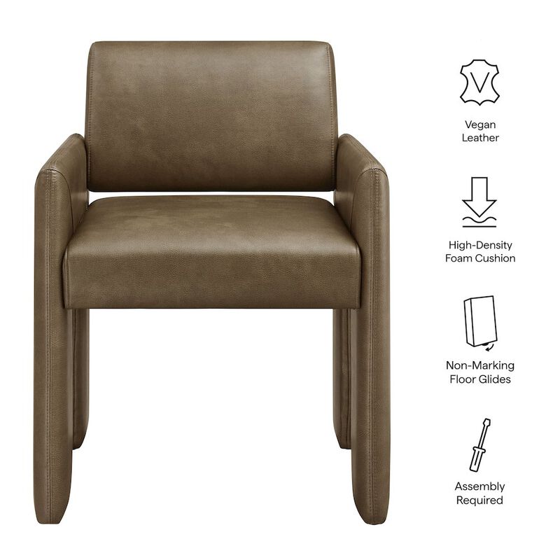 Daven Vegan Leather Dining Armchair image number 2