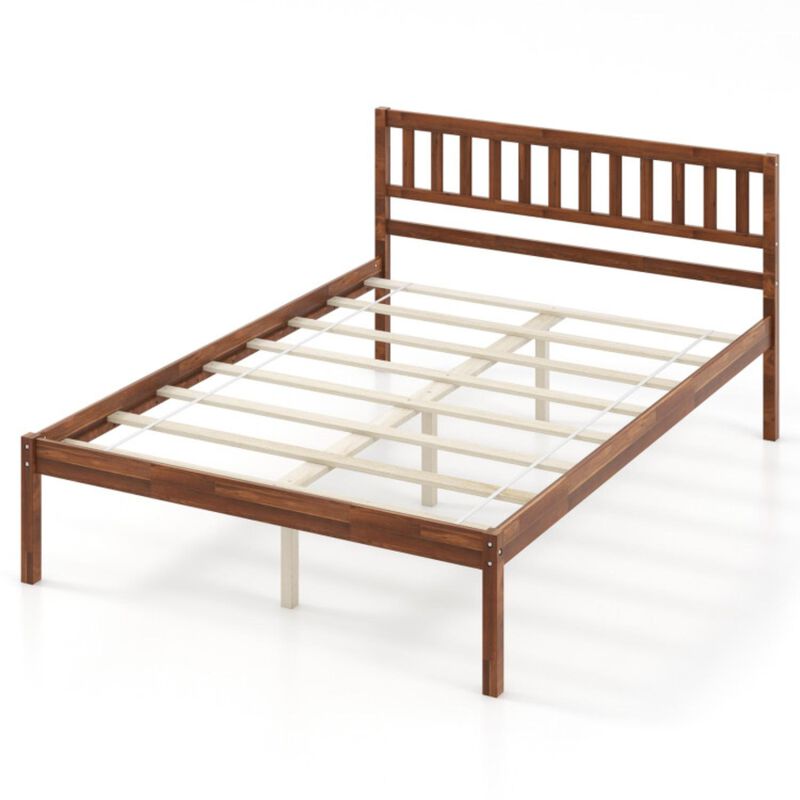 Hivvago Wood Bed Frame with Headboard and Slat Support image number 0