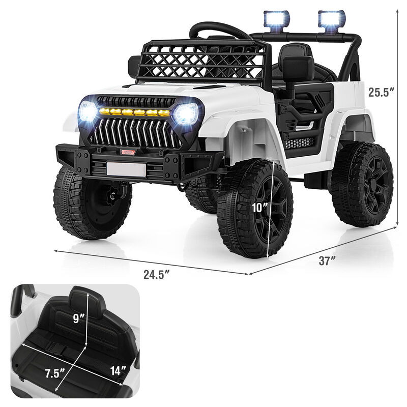 Kids 12V Ride On Truck Car with Music Player and Remote Control image number 2