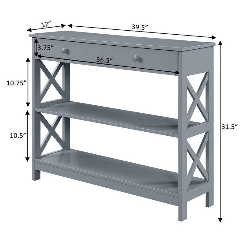 Convience Concept, Inc. Oxford 1 Drawer Console Table with Shelves