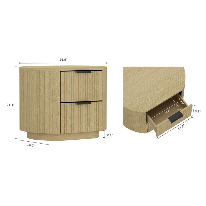 Olivia Nightstands with Black (Set of 2)